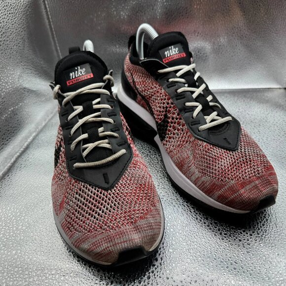 Size 7.5 Nike Air Max Flyknit Red Black Gray Mens Running Shoes FD2764-600 - Picture 3 of 10